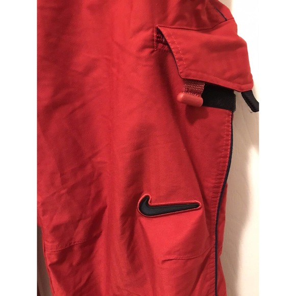Women's NIKE ACG Snow Pants, Size 8-10, Red Orange with Blue Piping - Picture 4 of 16
